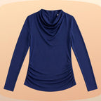 KIT 3  Blusas Manga Longa Feminina Cacharrel Gola Boba Drapeada Segunda Pele Para o Frio Inverno