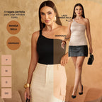 KIT 3 Blusas Regata Feminina Drapeada Manga Nula Malha Fresca Tendencia Verão