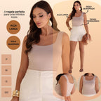 KIT 3 Blusa Regata Feminina Gola Quadrada Suplex Toque Frio Moda Verão