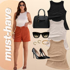 KIT 3 Blusas Regata Feminina Drapeada Assimetrica Malha Toque de Pessego Verão